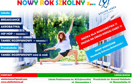 AKTUALNY GRAFIK – NOWE ZAJĘCIA – TRWAJĄCE ZAPISY 2024/2025 AKTUALNY GRAFIK – NOWE ZAJĘCIA – TRWAJĄCE ZAPISY 2024/2025