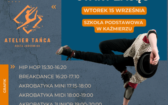 Start wtorkowych zajęć w ATELIER TAŃCA Agata Judkowiak Start wtorkowych zajęć w ATELIER TAŃCA Agata Judkowiak