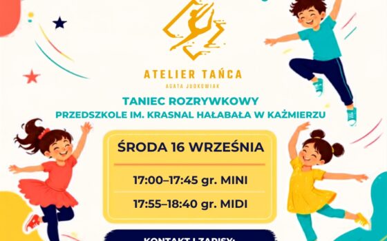 Start środowych zajęć w ATELIER TAŃCA Agata Judkowiak Start środowych zajęć w ATELIER TAŃCA Agata Judkowiak