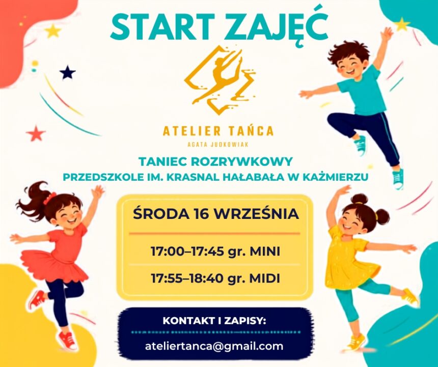 Start środowych zajęć w ATELIER TAŃCA Agata Judkowiak Start środowych zajęć w ATELIER TAŃCA Agata Judkowiak